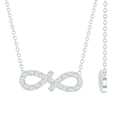 thumbnail image 1 of Rosec Jewels Lab Grown Diamond Infinity Necklace for Women - Minimalist Necklace - EF-VS Quality, 925 Sterling Silver, 1 of 7