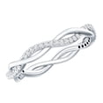 thumbnail image 1 of Rosec Jewels Lab Grown Diamond Infinity Wedding Band (EF-VS Quality) - Braided Eternity Ring - with Jewelry Box, 925 Sterling Silver, US 10.00, 1 of 7