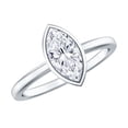 thumbnail image 1 of Rosec Jewels Lab Grown Diamond Marquise Engagement Ring 1 Carat (E-VS1 Grade) - Bezel Set Diamond Ring - with Jewelry Box, 18K White Gold, US 4.00, 1 of 8