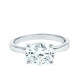 thumbnail image 1 of Rosec Jewels Lab Grown Diamond Oval Engagement Ring 2 Carat - East West Ring for Women - 7X9 mm - EF-VS Quality Certified, 925 Sterling Silver, US 4.00, 1 of 8
