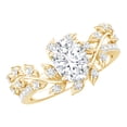 thumbnail image 1 of Rosec Jewels Lab Grown Diamond Oval Engagement Ring for Women - Nature Inspired Ring (1 Carat), 14K Yellow Gold, US 10.50, 1 of 8
