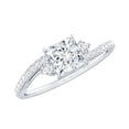 thumbnail image 1 of Rosec Jewels Lab Grown Diamond Princess Cut Engagement Ring - 0.8 Carat - EF-VS Quality, 10K White Gold, US 4.50, 1 of 8
