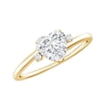 thumbnail image 1 of Rosec Jewels Lab Grown Diamond Promise Engagement Ring 1 ct - Ef-Vs Quality Certified Heart Bypass Ring, 18K Yellow Gold, US 10.00, 1 of 8