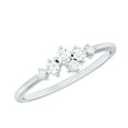 thumbnail image 1 of Rosec Jewels Lab Grown Diamond Promise Ring - Ef-Vs Quality Diamond Cluster Ring - Ready to Gift for Valentines Day, 925 Sterling Silver, US 4.00, 1 of 8