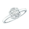 thumbnail image 1 of Rosec Jewels Lab Grown Diamond Promise Ring for Women - Interlocking Ring - EF-VS Quality - Ready to Gift with Jewelry Box, 925 Sterling Silver, US 4.00, 1 of 8