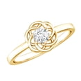 thumbnail image 1 of Rosec Jewels Lab Grown Diamond Promise Ring for Women - Interlocking Ring - EF-VS Quality - Ready to Gift with Jewelry Box, 14K Yellow Gold, US 11.00, 1 of 8
