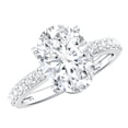 thumbnail image 1 of Rosec Jewels Lab Grown Diamond Solitaire Engagement Ring 3 Carat - IGI Certified Oval Diamond Ring for Women - E-VS1 Grade, 925 Sterling Silver, US 4.00, 1 of 9