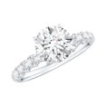 thumbnail image 1 of Rosec Jewels - Lab Grown Diamond Solitaire Engagement Ring for Women - 7 mm - 1 Carat - EF-VS Grade, 925 Sterling Silver, US 4.00, 1 of 8