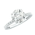 thumbnail image 1 of Rosec Jewels Lab Grown Diamond Solitaire Engagement Ring for Women - 8 mm - 2 ct - EF-VS Quality, 10K White Gold, US 4.00, 1 of 8