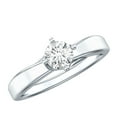 thumbnail image 1 of Rosec Jewels Lab Grown Diamond Solitaire Promise Ring - Half Ct Diamond Ring (5 mm, Ef-Vs Quality) - Valentines Day Gift, 14K White Gold, US 12.50, 1 of 8