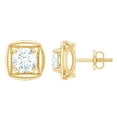 thumbnail image 1 of Rosec Jewels Lab Grown Diamond Stud Earrings for Women (5 mm, 1 Ct, EF-VS Quality) - Valentines day Gift, 14K Yellow Gold, 1 of 7