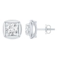 thumbnail image 1 of Rosec Jewels Lab Grown Diamond Stud Earrings for Women (5 mm, 1 Ct, EF-VS Quality) - Valentines day Gift, 925 Sterling Silver, 1 of 6