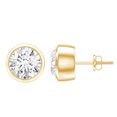 thumbnail image 1 of Rosec Jewels Lab Grown Diamond Stud Earrings with Screw Back - EF-VS Grade Certified - Ready to Gift, 10K Yellow Gold, 1 of 8