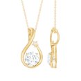 thumbnail image 1 of Rosec Jewels Lab Grown Diamond Teardrop Necklace with Star (EF-VS Grade) Ready to Gift for Valentines Day, 18K Yellow Gold, 1 of 7