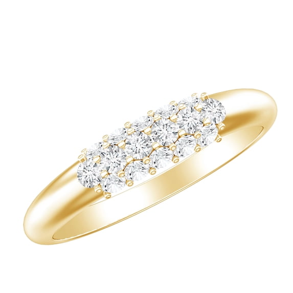 Rosec Jewels Lab Grown Diamond Wedding Band - Mens Classic Ring - EF-VS Quality, 18K Yellow Gold, US 6.50