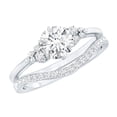 thumbnail image 1 of Rosec Jewels Lab Grown Diamond Wedding Ring Set - 1 Ct Engagement Ring with Enhancer - EF-VS Grade, 10K White Gold, US 12.00, 1 of 9