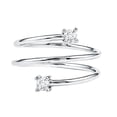 thumbnail image 1 of Rosec Jewels Lab Grown Diamond Wrap Ring for Women - EF-VS Quality Certified Diamond Ring - Ready to Gift, 925 Sterling Silver, US 4.00, 1 of 7