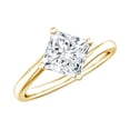 thumbnail image 1 of Rosec Jewels Lab Made Diamond Princess Cut Engagement Ring 1 Ct (EF-VS Quality) - Solitaire Bypass Ring for Women, 10K Yellow Gold, US 5.50, 1 of 8