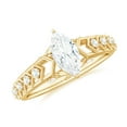 thumbnail image 1 of Rosec Jewels Moissanite Solitaire Engagement Ring for Women - Art Deco Ring - 4X8 mm Marquise Ring - D-VS1 Quality, 14K Yellow Gold, US 8.50, 1 of 8