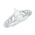 thumbnail image 1 of Rosec Jewels Moissanite Solitaire Engagement Ring for Women - Art Deco Ring - 4X8 mm Marquise Ring - D-VS1 Quality, 925 Sterling Silver, US 6.00, 1 of 8