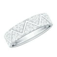 thumbnail image 1 of Rosec Jewels Mens Round Shaped Moissanite Eternity Band Ring, Moissanite Full Eternity Ring, Pave Set Moissanite Eternity Band Ring, 925 Sterling Silver, US 7.50, 1 of 9
