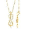 thumbnail image 1 of Rosec Jewels Natural Diamond Infinity Pendant Necklace - Love Knot Necklace - HI-SI Quality - Ready to Gift for Valentines, 10K Yellow Gold, 1 of 8