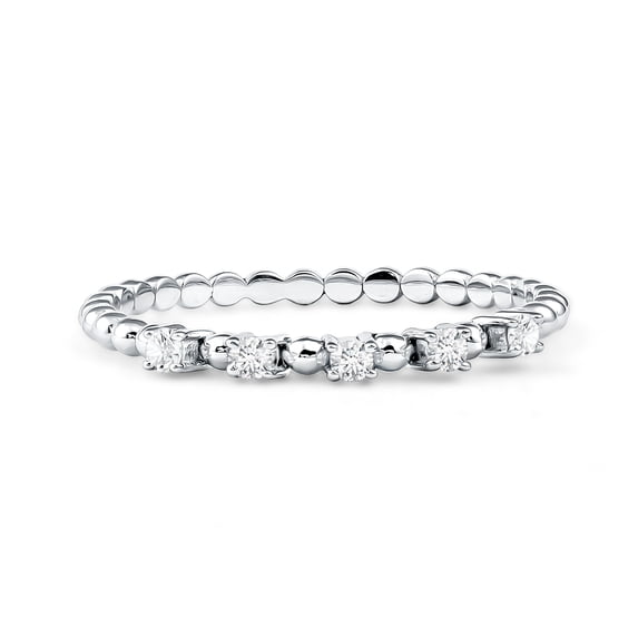 Rosec Jewels Minimal Lab Grown Diamond Promise Ring for Women - EF-VS Quality Certified - Stackable Ring - Ready to Gift, 925 Sterling Silver, US 4.00