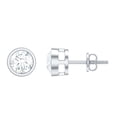 thumbnail image 1 of Rosec Jewels Minimal Moissanite Solitaire Stud Earrings for Women - D Color VS1 Clarity, 925 Sterling Silver, 1 of 7