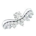 thumbnail image 1 of Rosec Jewels Moissanite Engagement Ring for Women, Designer Curved Ring - D-VS1 Grade, 10K White Gold, US 6.00, 1 of 7