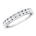 thumbnail image 1 of Rosec Jewels Moissanite Eternity Ring - Wedding Anniversary Ring - D-VS1 Grade Certified, 925 Sterling Silver, US 4.00, 1 of 7