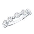 thumbnail image 1 of Rosec Jewels Certified Moissanite Half Eternity Ring for Women - Bezel Set Moissanite Ring - D-VS1 Quality - Ready to Gift, 14K White Gold, US 9.50, 1 of 8