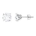 thumbnail image 1 of Rosec Jewels Moissanite Solitaire Stud Earrings 7 mm, Screw Back Earrings, 925 Sterling Silver, 1 of 6
