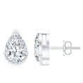 thumbnail image 1 of Rosec Jewels Moissanite Stud Earrings Teardrop - Wedding Earrings for Women (5x7 mm Pear Shape, D-VS1 Quality), 925 Sterling Silver, 1 of 8