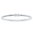thumbnail image 1 of Rosec Jewels Moissanite Tennis Bracelet 3 Carat (D-VS1 Quality Certified) - Bezel Set Bracelet for Mom, 925 Sterling Silver, 7.5 inches, 1 of 6