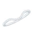 thumbnail image 1 of Rosec Jewels Natural Diamond Engagement Ring Enhancer - HI-SI Quality - Curved Ring for Women - with Jewelry Box, 14K White Gold, US 3.00, 1 of 6