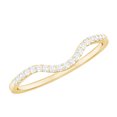 thumbnail image 1 of Rosec Jewels Natural Diamond Engagement Ring Enhancer - HI-SI Quality - Curved Ring for Women - with Jewelry Box, 14K Yellow Gold, US 8.50, 1 of 6