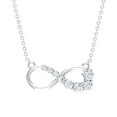 thumbnail image 1 of Rosec Jewels Natural Diamond Infinity Necklace for Women - Love Knot Necklace - HI-SI Grade - Ready to Gift for Valentines Day, 10K White Gold, 1 of 8