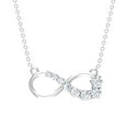 thumbnail image 1 of Rosec Jewels Natural Diamond Infinity Necklace for Women - Love Knot Necklace - HI-SI Grade - Ready to Gift for Valentines Day, 925 Sterling Silver, 1 of 8