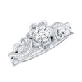 thumbnail image 1 of Rosec Jewels - Flower Moissanite Engagement Ring for Women - D-VS1 Quality Certified - Nature Inspired Ring with Jewelry Box, 925 Sterling Silver, US 11.50, 1 of 9
