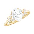 thumbnail image 1 of Rosec Jewels Oval Cut Solitaire Moissanite Designer Engagement Ring (6X8 mm, D-VS1 Quality), 14K Yellow Gold, US 11.00, 1 of 8