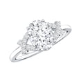 thumbnail image 1 of Rosec Jewels Oval Cut Solitaire Moissanite Designer Engagement Ring (6X8 mm, D-VS1 Quality), 925 Sterling Silver, US 4.00, 1 of 8