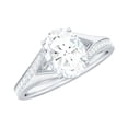 thumbnail image 1 of Rosec Jewels Moissanite Oval Engagement Ring for Women - 1 Ct - Solitaire Ring - 6X8 mm - D-VS1 Quality Certified, 10K White Gold, US 6.50, 1 of 8