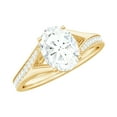 thumbnail image 1 of Rosec Jewels Moissanite Oval Engagement Ring for Women - 1 Ct - Solitaire Ring - 6X8 mm - D-VS1 Quality Certified, 14K Yellow Gold, US 5.00, 1 of 9
