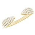 thumbnail image 1 of Rosec Jewels Pave Diamond Cuff Ring for Women (Ef-Vs Quality Lab Created Diamond) - Ready to Gift for Anniversary, 14K Yellow Gold, US 6.00, 1 of 9