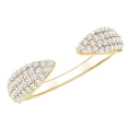 thumbnail image 1 of Rosec Jewels Pave Diamond Cuff Ring for Women (Ef-Vs Quality Lab Created Diamond) - Ready to Gift for Anniversary, 14K Yellow Gold, US 7.00, 1 of 9