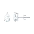 thumbnail image 1 of Rosec Jewels Pear Shape Moissanite Solitaire Stud Earrings for Women (6X8 mm) - D-VS1 Quality, 925 Sterling Silver, 1 of 9