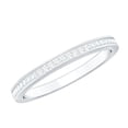 thumbnail image 1 of Rosec Jewels Pinpoint Set 1/4 CT Moissanite Ring for Women, Moissanite Semi Eternity Band Ring, Half Eternity Gold Band, Fine Jewelry Ring, 18K White Gold, US 11.00, 1 of 9