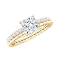 thumbnail image 1 of Rosec Jewels Princess Cut Diamond Engagement Ring (5 mm, Ef-Vs Quality) Certified Lab Diamond Square Ring, 18K Yellow Gold, US 13.00, 1 of 9