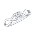 thumbnail image 1 of Rosec Jewels Princess Cut Lab Diamond Pre Engagement Ring - Infinity Promise Ring - EF-VS Grade, 925 Sterling Silver, US 4.00, 1 of 7