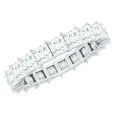 thumbnail image 1 of Rosec Jewels Princess Cut Moissanite Eternity Band Ring for Women - Full Eternity Ring, 925 Sterling Silver, US 4.50, 1 of 8